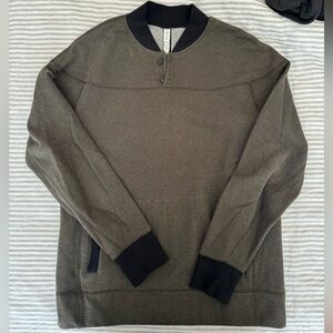 Men’s Lululemon Athletic Button Sweatshirt XL Gray